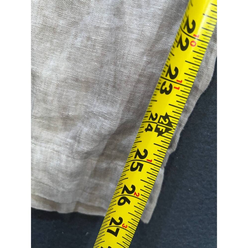 Quince 100% Linen Wide Leg Pants Tan Elastic Waist Large A009927 - Picture 7 of 9